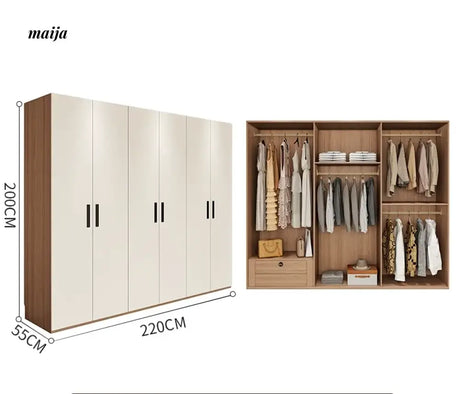 MEIHOUSE Cream Bedroom Modern One Door Large Storage Wardrobe from MEIHOUSE