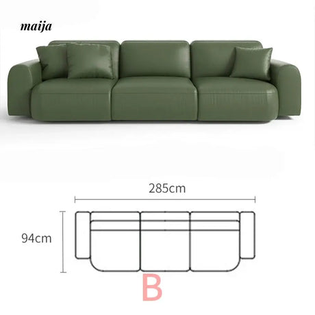 NAVI Emelie Leather Curve Sofa from NAVI