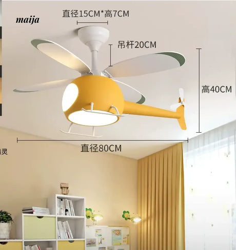 GVG Helicopter Cartoon Air Fan Ceiling Lamp from GVG