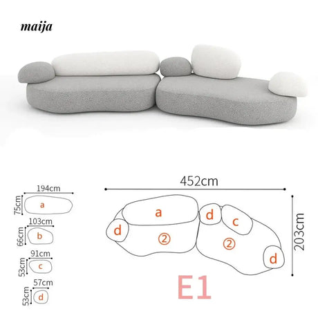 NAVI Pebbles Fabric Sofa from maija
