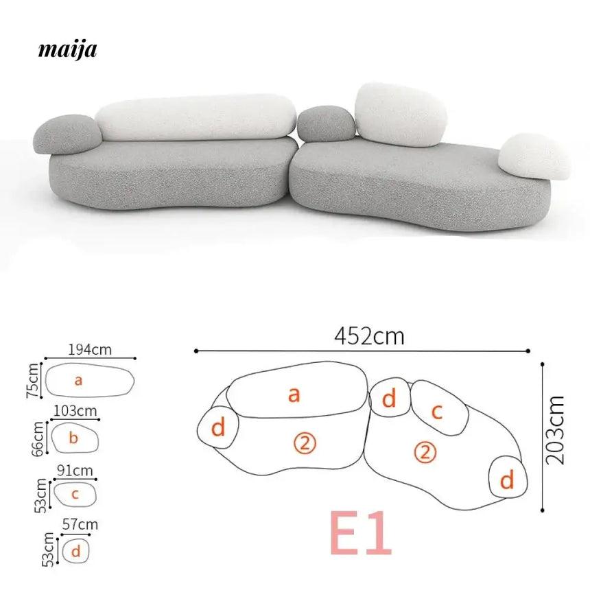 NAVI Pebbles Fabric Sofa from maija