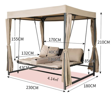 MOJIA Adalyn Hanging Swing Chair for Elegant Garden Seating from MOJIA