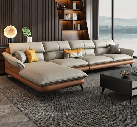 DIPU Leo Scandinavian Minimalist Leather Sofa from DIPU