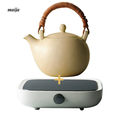 JOTO Japanese Pottery Boiling Teapot Bamboo Handle Kung Fu Tea Set from JOTO