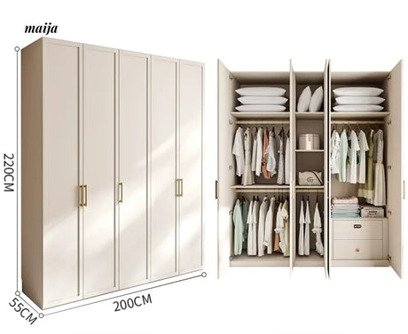 MEIHOUSE French Cream Bedroom Wardrobe Easy Assembly Storage Cabinet from MEIHOUSE
