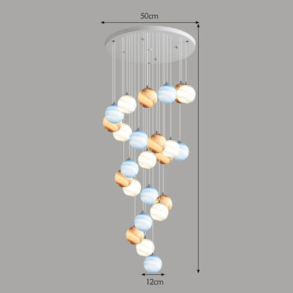 Planet Staircase Chandelier from maija