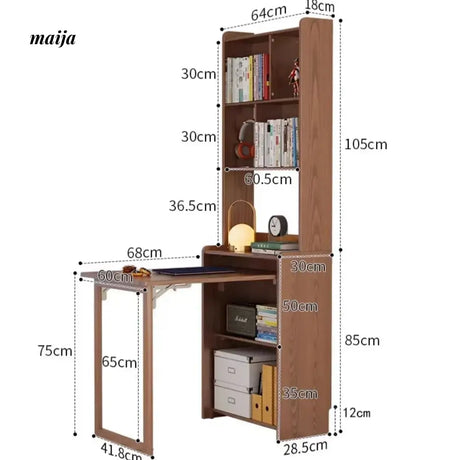 FUYUKI Wako Foldable Office Desk and Shelf from FUYUKI
