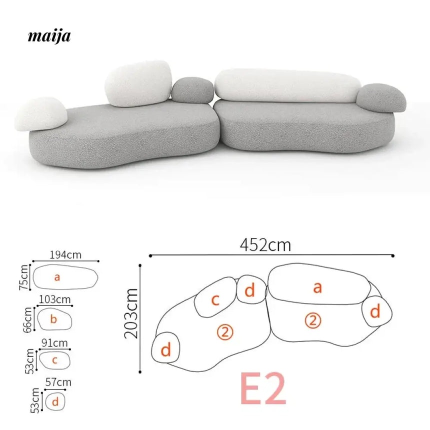 NAVI Pebbles Fabric Sofa from maija