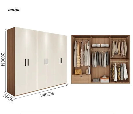MEIHOUSE Cream Bedroom Modern One Door Large Storage Wardrobe from MEIHOUSE