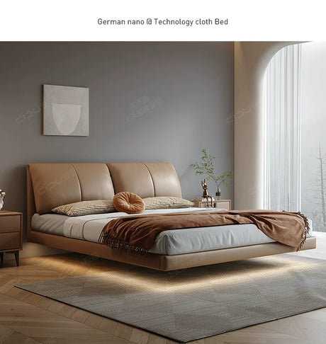 DIPU Alina Luxury Elephant Ear Leather Bed from DIPU