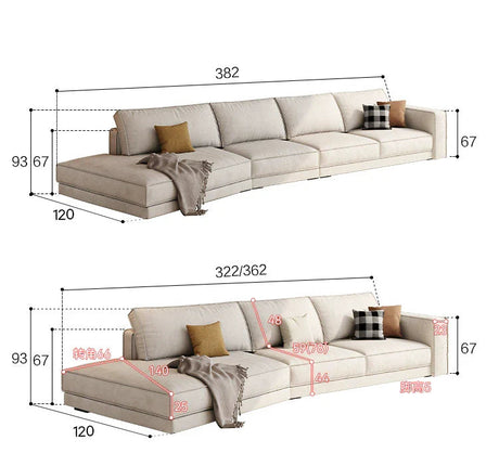 DIPU Daphne Cream Modern Sofa from DIPU