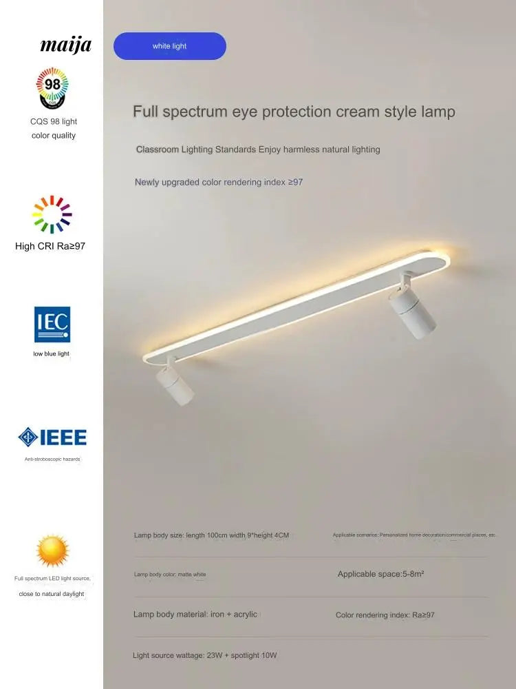 Toulon Long Bar LED Ceiling Light from maija