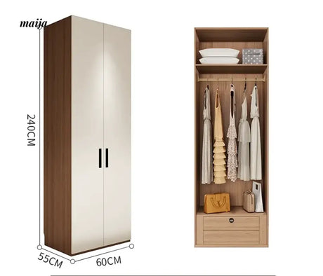 MEIHOUSE Cream Bedroom Modern One Door Large Storage Wardrobe from MEIHOUSE