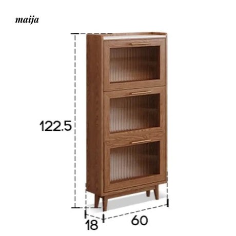 Ultra Thin Solid Wood Shoe Cabinet from AI