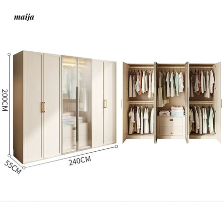 MEIHOUSE French Cream Bedroom Large Top Storage Wardrobe from MEIHOUSE
