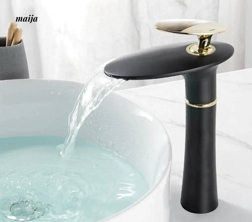 Flying Saucer Copper Waterfall Basin Faucet from Kaiyashi