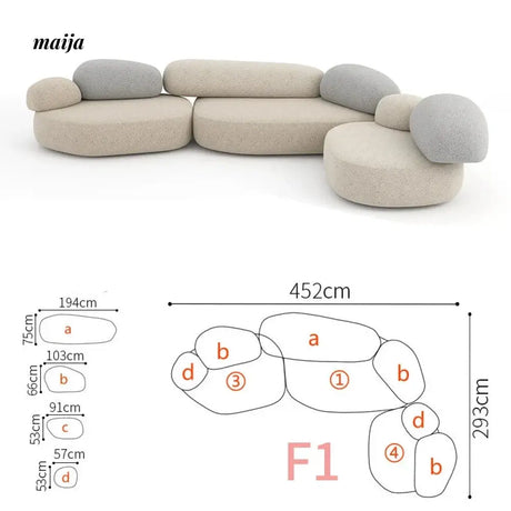NAVI Pebbles Fabric Sofa from NAVI