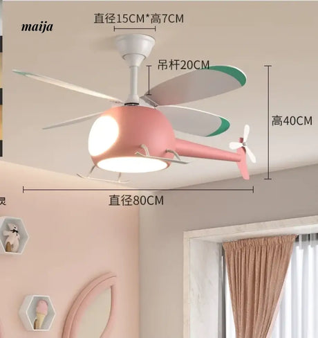 GVG Helicopter Cartoon Air Fan Ceiling Lamp from GVG