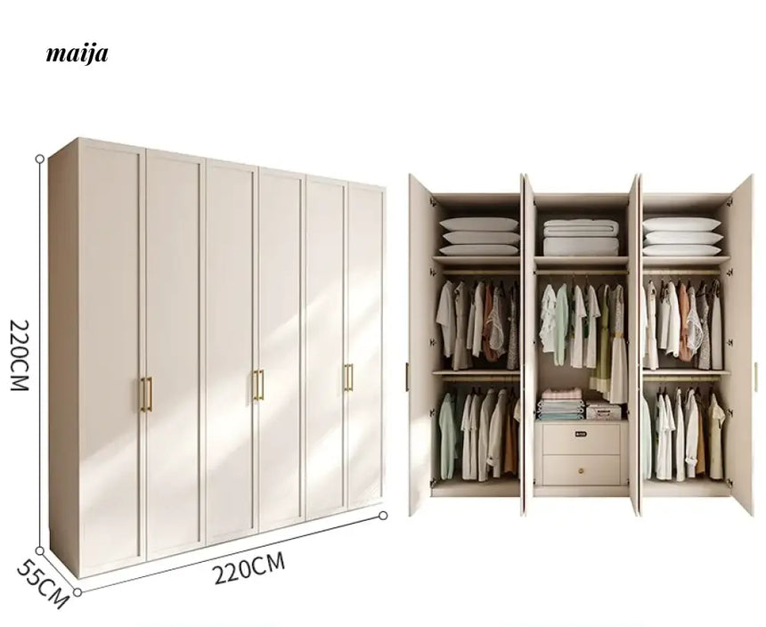 MEIHOUSE French Cream Bedroom Wardrobe Easy Assembly Storage Cabinet from MEIHOUSE