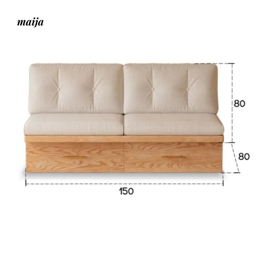 SONMO French Cream Tofu Block Sofa for Small Apartments from SONMO