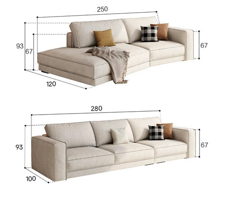 DIPU Daphne Cream Modern Sofa from DIPU