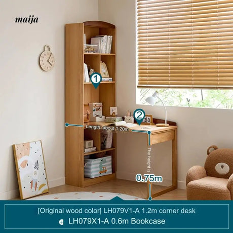 LINSYKIDS Brown Bear Wooden Study Desk and Cabinet from LINSY KIDS