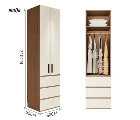 MEIHOUSE Cream Bedroom Modern One Door Large Storage Wardrobe from MEIHOUSE