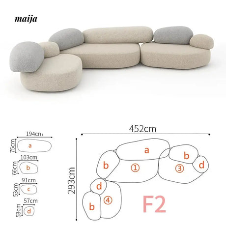 NAVI Pebbles Fabric Sofa from NAVI