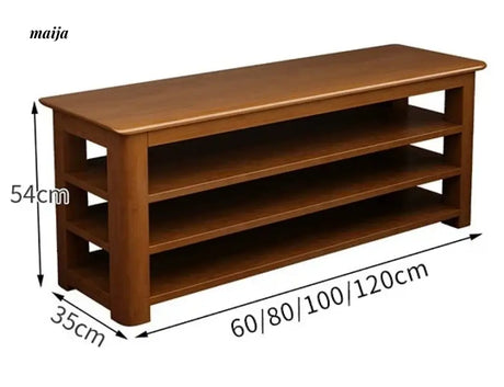 Evergreen Solid Wood Shoe Stool from maija