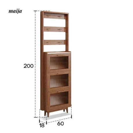 Ultra Thin Solid Wood Shoe Cabinet from AI