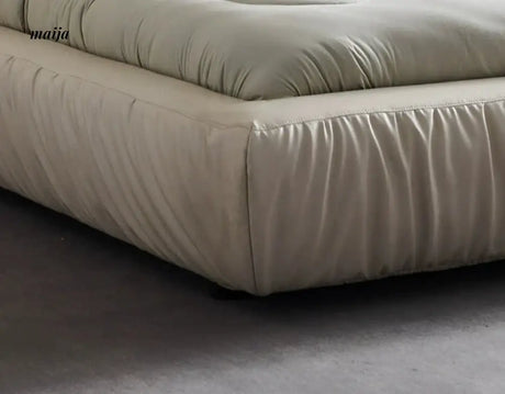 Alastair Minimalistic Leather Bed from maija