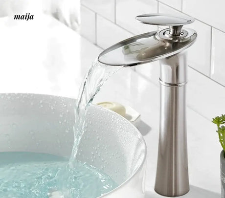 Flying Saucer Copper Waterfall Basin Faucet from Kaiyashi