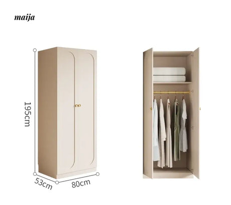 MEIHOUSE French Light Luxury Glass Door Bedroom Wardrobe Locker from MEIHOUSE