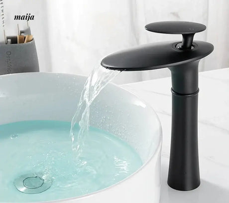 Flying Saucer Copper Waterfall Basin Faucet from Kaiyashi