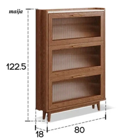 Ultra Thin Solid Wood Shoe Cabinet from AI