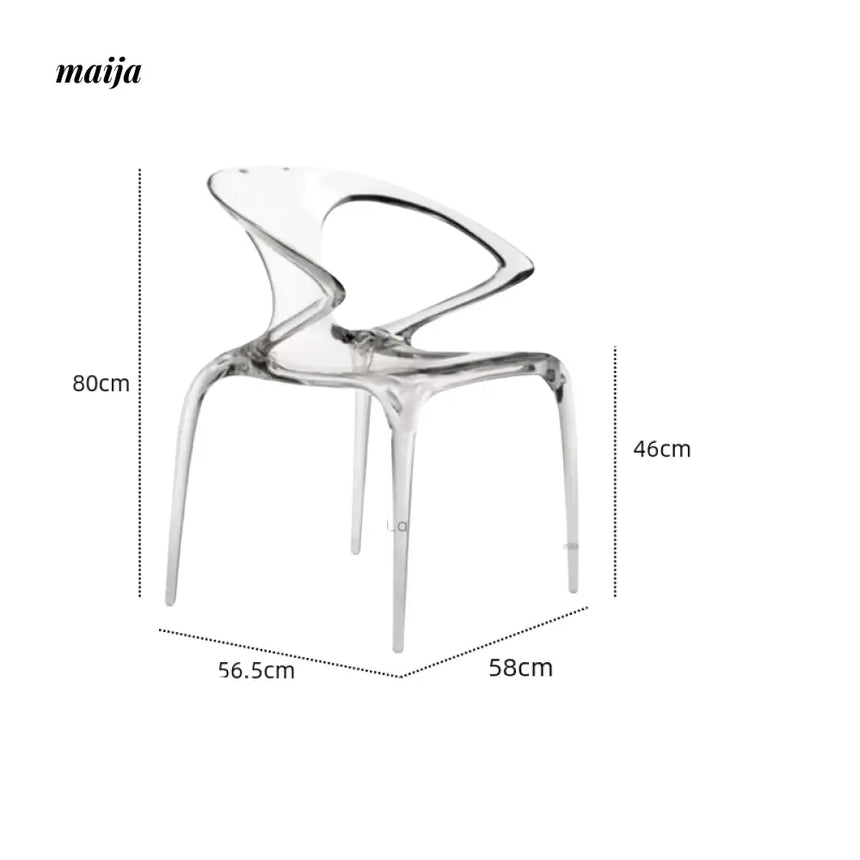 Water Dash Acrylic Dining Chair