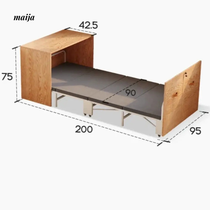 Foldable Solid Wood Nap Time Bed from maija