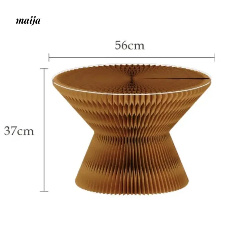 SHIBA Paper Foldable Honeycomb Round Side Table