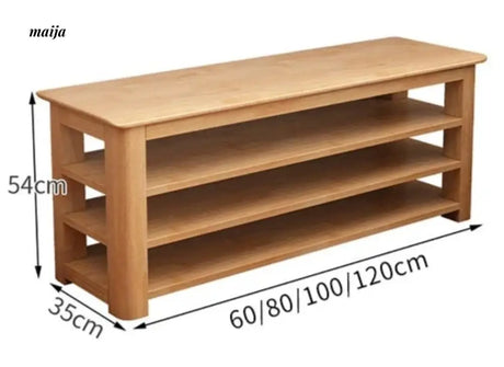 Evergreen Solid Wood Shoe Stool from maija