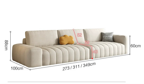 DIPU Landry Scandinavian Cream Modern Sofa from DIPU