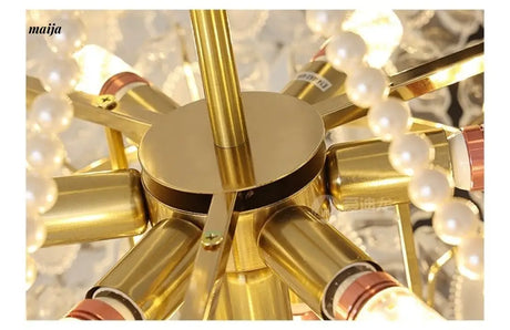 NANCY French Cream Chandelier Pleated Glass Shade from NANCY