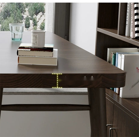 SUNX Full Wood Bay Window Desk from SUNX