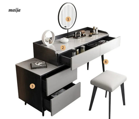MEIHOUSE Telescopic Scandinavian Dressing Table Modern Bedroom Storage from MEIHOUSE