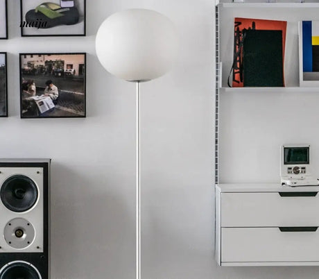 LYNN Danish Modern Glass Ball Floor Lamp from Lynn's Lamp