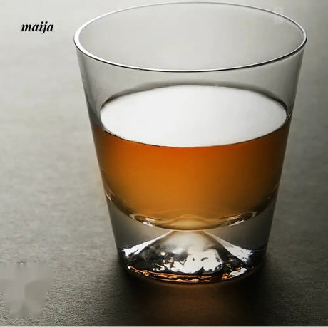JOTO Fuji Mountain Glass Cup Handmade Snow Mountain Whiskey Cup from JOTO