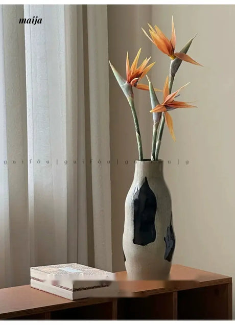 GUIFOU Wabi Sabi Handmade Glazed Vase from GUIFOU