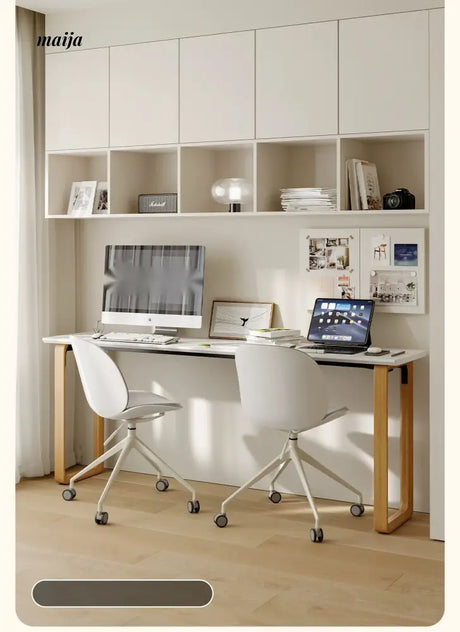 PUMPKIN BOX Nordic Solid Wood Double Desk from PUMPKIN BOX