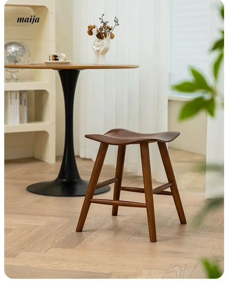LAZYSPACE Oliver Cherry Wood Stool from LAZYSPACE