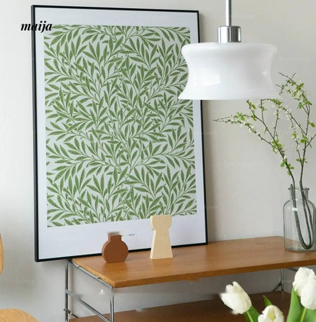 LYNN White Glossy Scandinavian Ceiling Lamp from Lynn's Lamp