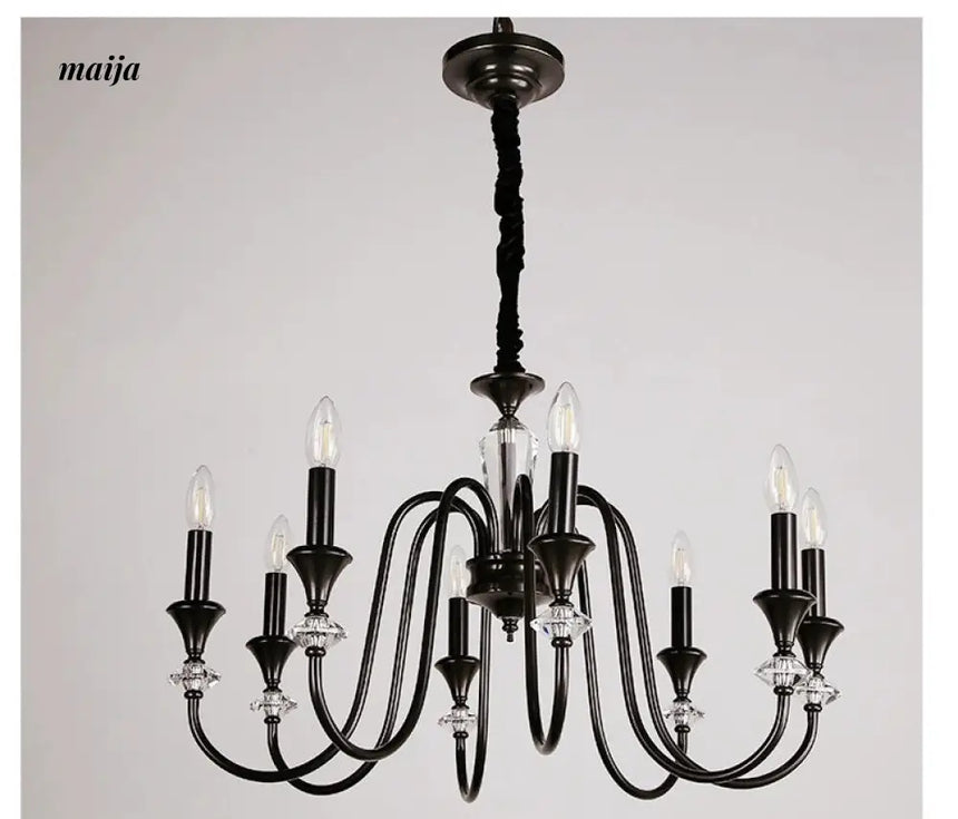NANCY All-Copper French Retro Crystal Living Room Lamp from NANCY